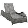 vidaXL Sun Lounger with Cushion Poly Rattan Anthracite