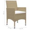 vidaXL 7 Piece Garden Dining Set Beige