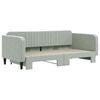 vidaXL Daybed with Trundle without Mattress Light Grey 100x190 cm Velvet