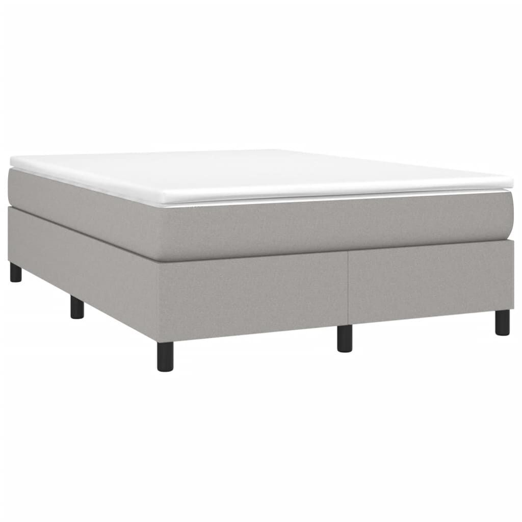 vidaXL Bed Frame without Mattress Light Grey Full Fabric (US Only)