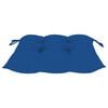 vidaXL Garden Chairs 2 pcs with Blue Cushions Solid Teak Wood