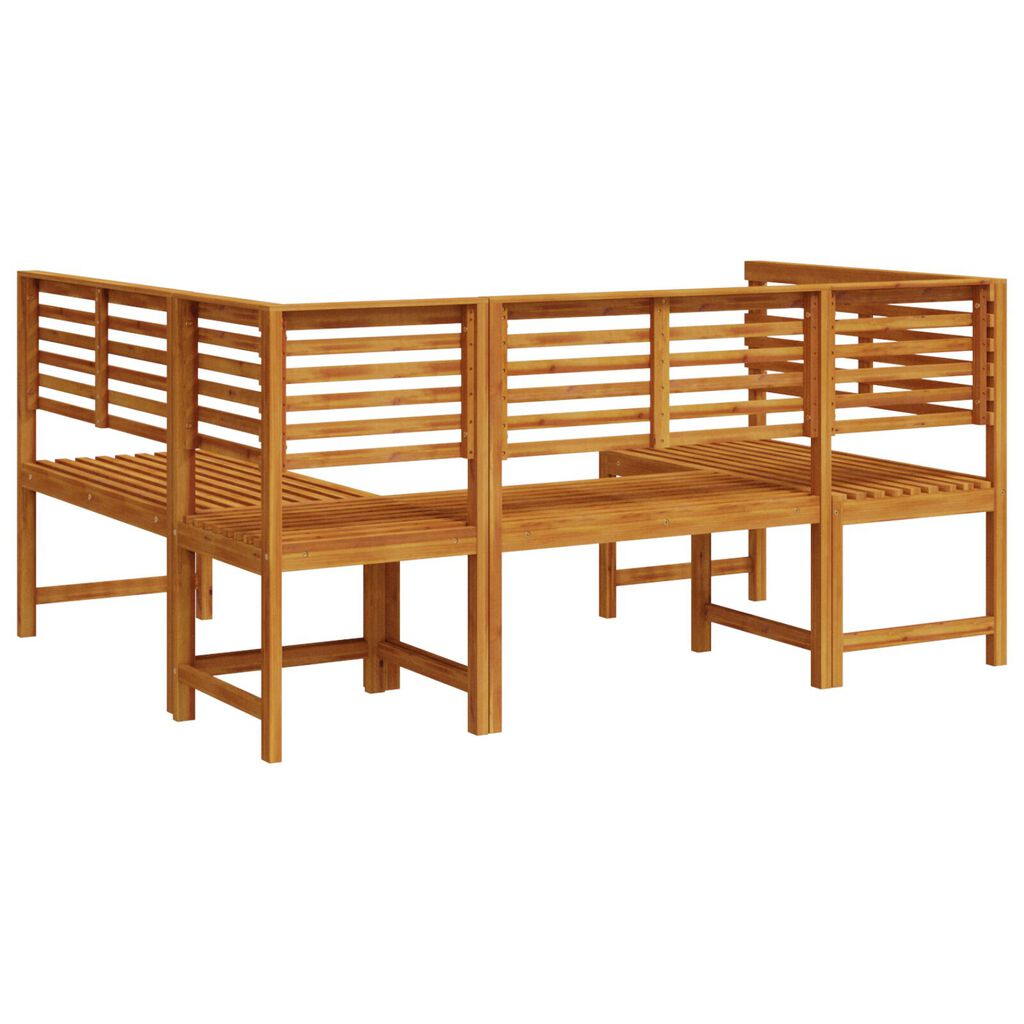 vidaXL 3-Piece Garden Bench Set - Solid Acacia Wood