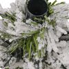 vidaXL Artificial Hinged Christmas Tree with Flocked Snow 210 cm
