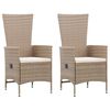 vidaXL 3 Piece Garden Dining Set Beige