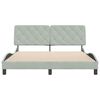 vidaXL Bed Frame without Mattress Light Grey 152x203 cm Queen Velvet