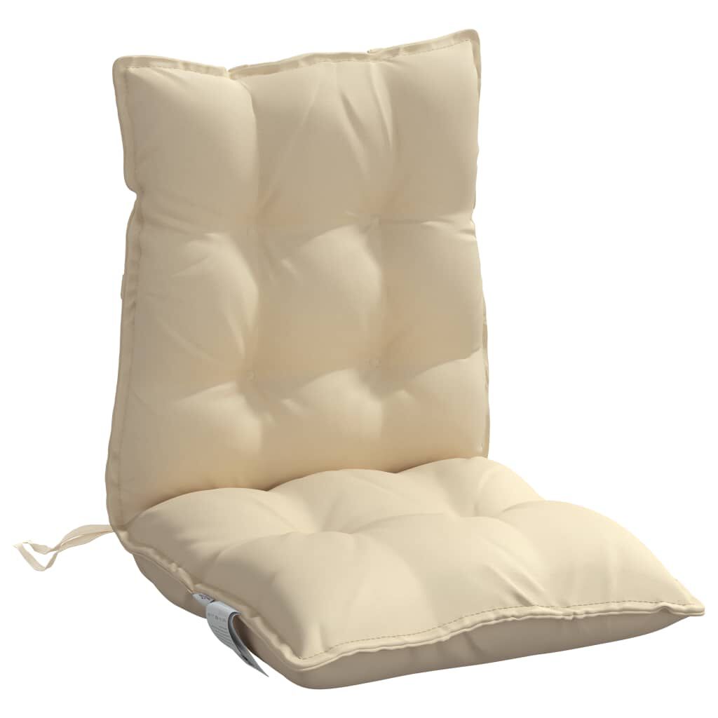vidaXL Lowback Chair Cushions 2 pcs Beige Oxford Fabric