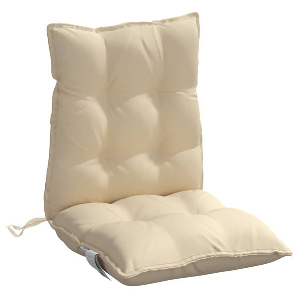 vidaXL Lowback Chair Cushions 2 pcs Beige Oxford Fabric