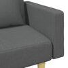 vidaXL 2-Seater Sofa Bed with Pillows and Footstool Dark Grey Fabric