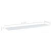 vidaXL Bookshelf Boards 8 pcs High Gloss White 100x20x1.5 cm Engineered Wood