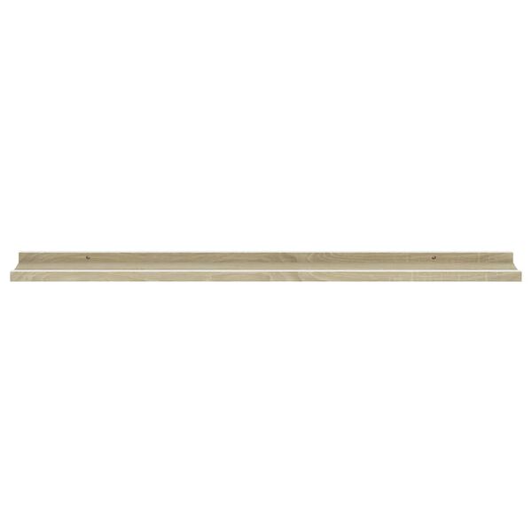 vidaXL Wall Shelves 2 pcs White and Sonoma Oak 100x9x3 cm