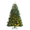 vidaXL Artificial Hinged Christmas Tree 300 LEDs 180 cm