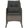 vidaXL Garden Chairs with Cushions 2 pcs Grey Poly Rattan