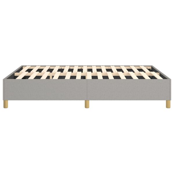 vidaXL Bed Frame without Mattress Light Grey Full Fabric (US Only)