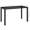 vidaXL 6 Piece Outdoor Dining Set with Cushions Poly Rattan Black
