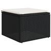 vidaXL 8 Piece Garden Sofa Set with Cushions Black Poly Rattan