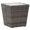 vidaXL 3 Piece Garden Bistro Set Poly Rattan and Glass Grey