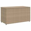 vidaXL Garden Storage Cabinet Beige 110x55x60.5 cm Poly Rattan