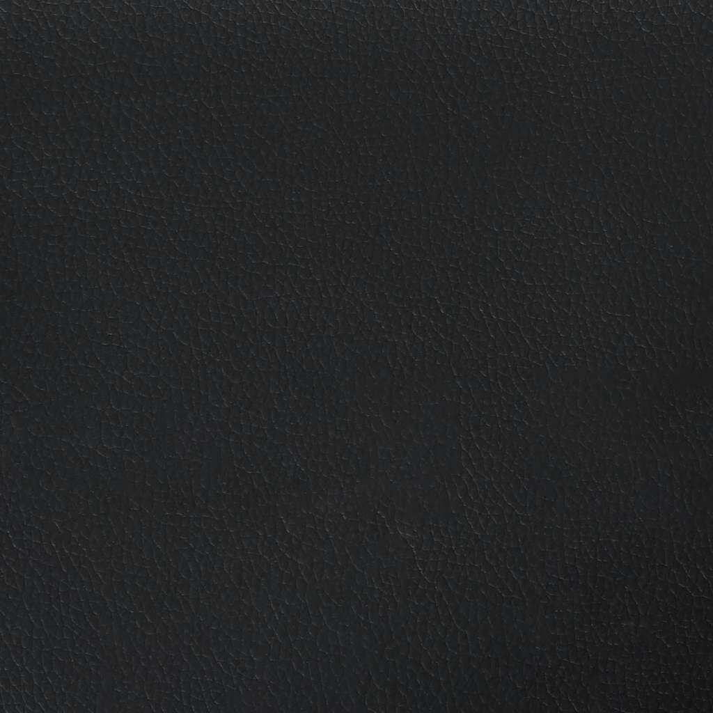 vidaXL Bed Frame without Mattress Black 193x203 cm King Faux Leather