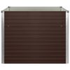 vidaXL Raised Garden Bed Brown 100x100x77 cm Galvanised Steel