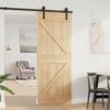 vidaXL Door NARVIK Natural 80 x 210 cm Solid Pine Wood