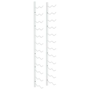 vidaXL Wall Mounted Wine Rack for 24 Bottles White Iron