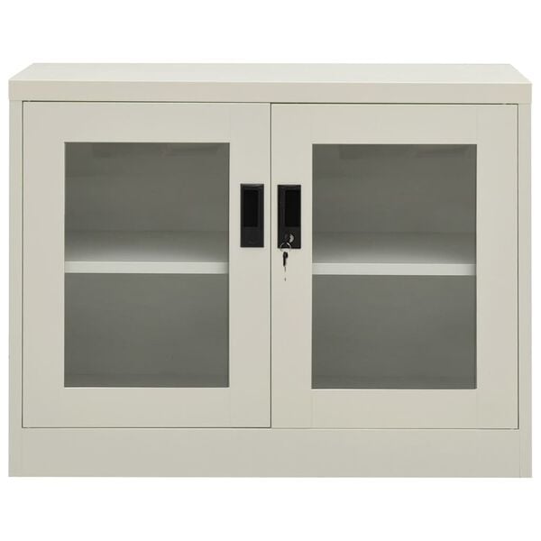 vidaXL Office Cabinet Light Grey 90x40x70 cm Steel