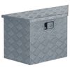 vidaXL Aluminium Box 70x24x42 cm Trapezoid Silver
