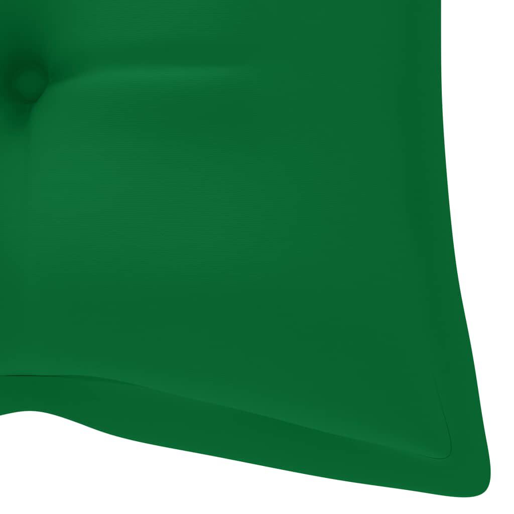 vidaXL Folding Garden Bench with Cushion 118 cm Bamboo