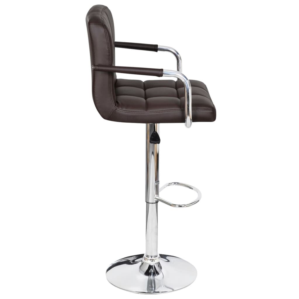 vidaXL Bar Stools 2 pcs Brown Faux Leather