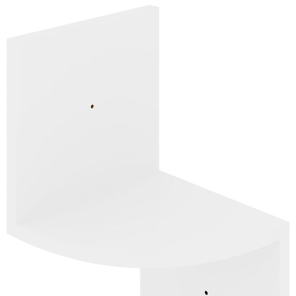 vidaXL Wall Corner Shelf High Gloss White 19x19x123 cm Engineered Wood