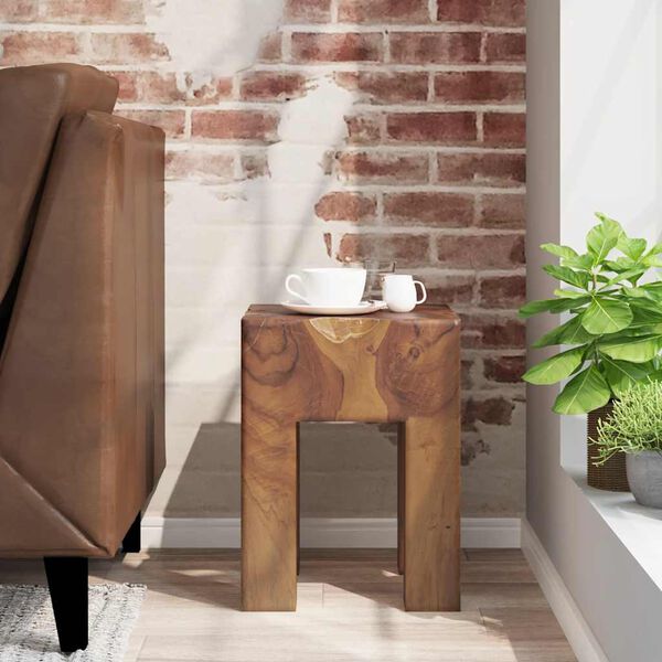 vidaXL Stool Solid Teak Wood