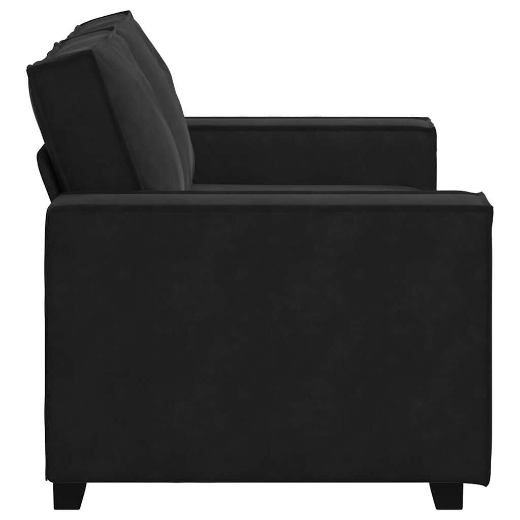 vidaXL 2-Seater Sofa Black 120 cm Velvet