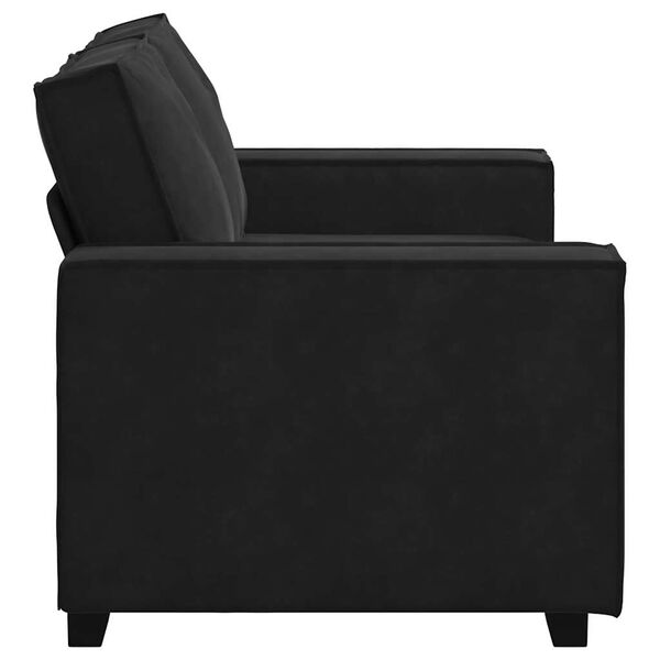 vidaXL 2-Seater Sofa Black 120 cm Velvet