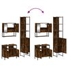 vidaXL 3 Piece Bathroom Furniture Set Smoked Oak Engineered Wood