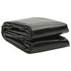 vidaXL Pool Cover | Black | Thick PE film with air chambers | 10 x 5 m