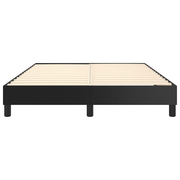 vidaXL Bed Frame without Mattress Black Queen Faux Leather