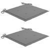 vidaXL Garden Chairs with Cushions 2 pcs Grey Solid Acacia Wood