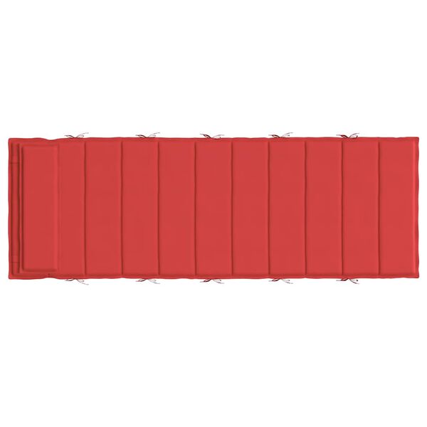 vidaXL Sun Lounger Cushion Red 180x60x4 cm Oxford Fabric