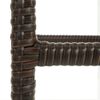 vidaXL Bar Stools with Cushions 2 pcs Brown Poly Rattan