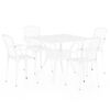 vidaXL 5 Piece Bistro Set Cast Aluminium White
