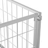 vidaXL Dog Kennel Silver 9 m&sup2; Steel