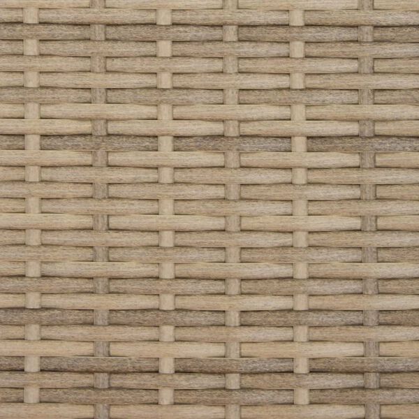vidaXL Garden Sofa 2-Seater with Canopy and Stools Beige Poly Rattan