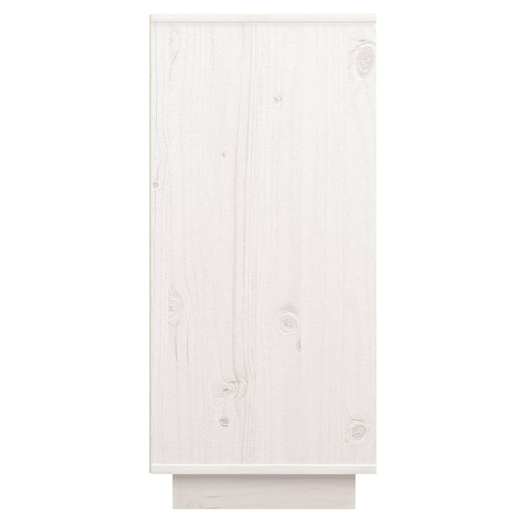 vidaXL Sideboard White 60x34x75 cm Solid Wood Pine