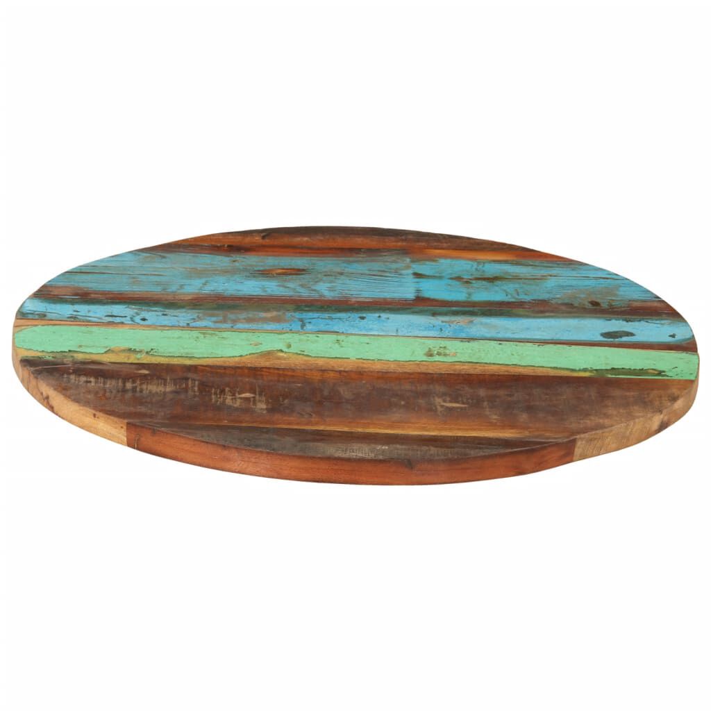 vidaXL Round Table Top 60 cm 25-27 mm Solid Reclaimed Wood