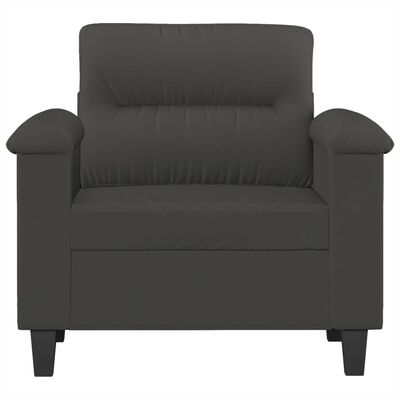 vidaXL Sofa Chair Dark Grey 60 cm Microfibre Fabric