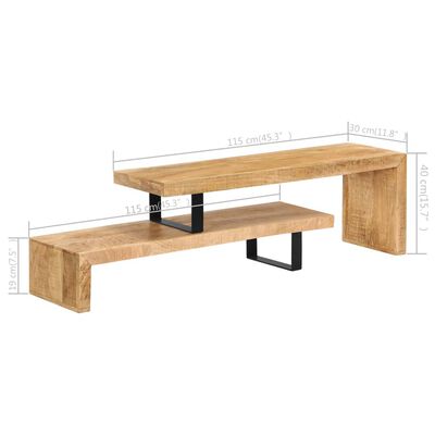 vidaXL TV Stand Solid Mango Wood