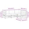 vidaXL 4 Piece Garden Sofa Set with Cushions Solid Wood Pine