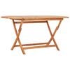 vidaXL 5 Piece Folding Outdoor Dining Set Solid Teak Wood