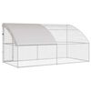 vidaXL Chicken Cage Silver 400 x 200 x 198.5 cm Galvanised steel