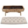 vidaXL Storage Bench 103 cm Solid Wood Fir